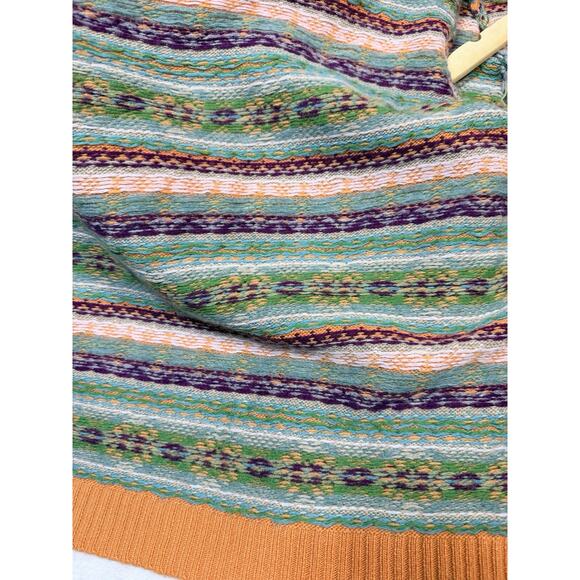 Sundance Lg Marigold Fair Isle Open Cardigan Wool Cashmere Blend Heritage Knit - Picture 7 of 9